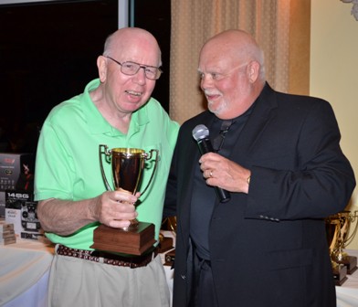 10 Walt Carnes accepts Trophy for Best Biplane from Frank Tiano