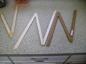 1 Made templates of cardboard & bass wood