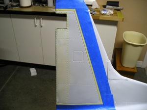 1 Start at the tail & tape off a panel