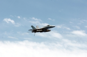 5 FA-18E Super Hornet assigned to the �Eagles� of Strike Fighter Squadron One
